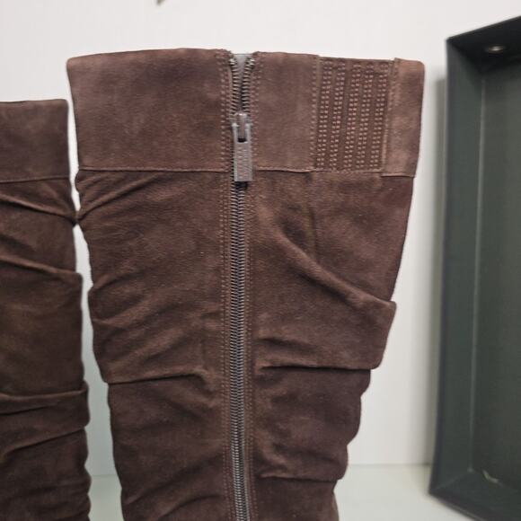 Kenneth Cole "GO OUT" Suede RIDING Boots, Color BARK, SIZE 7.5 MEDIUM - Picture 7 of 11